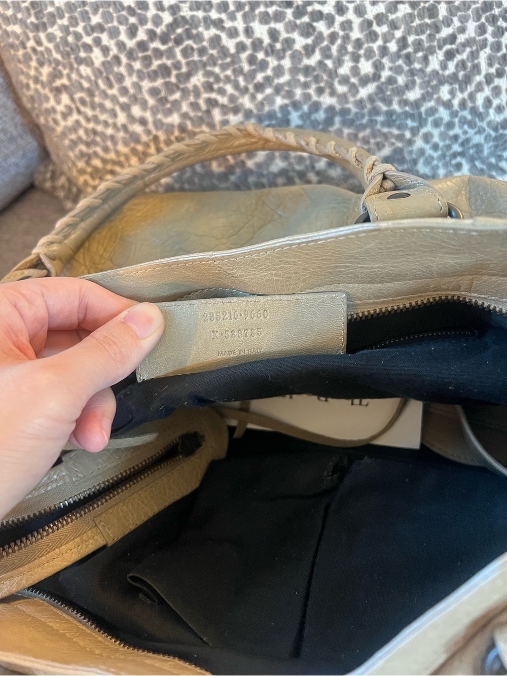 Balenciaga Vintage Le City Velo Beige Latte Leather Satchel Shoulder Bag - Picture 8 of 12